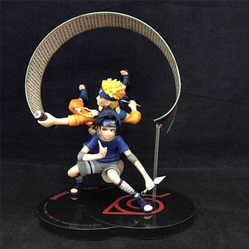 Naruto Uzumaki Naruto Uchiha Sasuke Anime Figure GEM Shippuden Toys Model PVC Action Figurals Collectible 19cm Brinquedos Doll