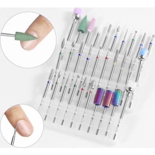 10Pcs/box Nail Drill Bits for Manicure Pedicure Electric Cuticle Clean Rotary Tungsten Alloy Grinding Head Sander Nail Art Tool