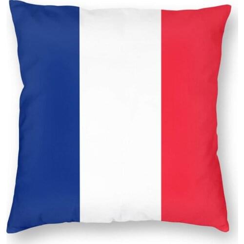 Flag Of France Square Pillow Case Polyester Decorative Pillow French Flag France Funny Cushion Covers