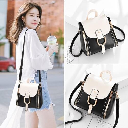 New Multifunction Small Women Bag Fashion Womens High Quality Shoulder Bags Casual Panelled Small Flap PU Leather Crossbody Bag