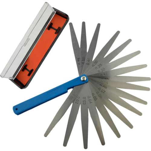 New Arrival 0.02mm to 1mm 17 Blade Thickness Gap Metric Filler Feeler Gauge Measure Tool