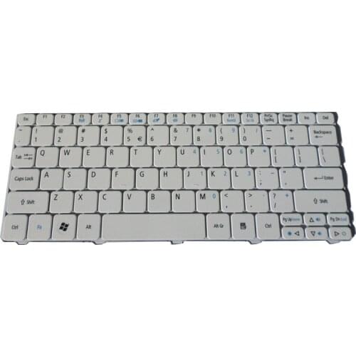 Genuine Brand New For Acer Aspire One NSK-AS01D 9Z.N3K82.01D PK130AE1000 532H AO532H NAV50 Notebook Keyboard US White