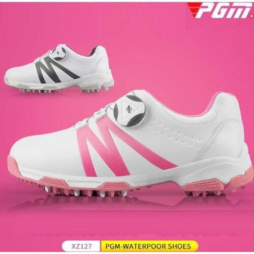 PGM Children Lightweight Golf Shoes Waterproof Soft Sneakers Boys Girls Non-slip Soft Sole Sports Shoes for Golf D0846