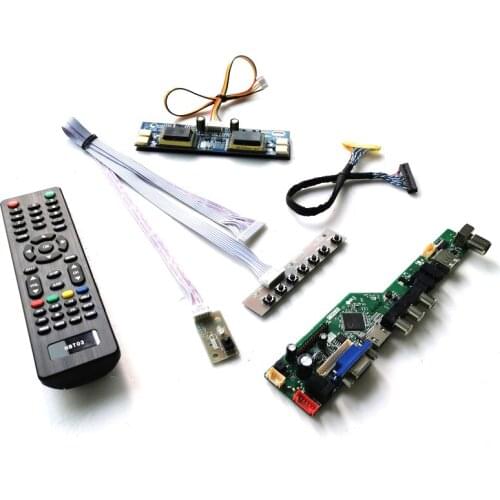 Fit HSD190MGW1/HT190WG1 LVDS 30-Pin PC desktop 4-CCFL 19" 1440*900 VGA+Audio+USB+Remote LCD screen controller board DIY kit