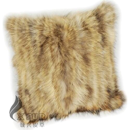CX-D-71 Home Hotel Use Popular Hot Selling Raccoon Fur Pillow Case