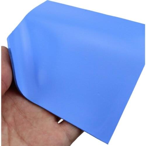 Gdstime 10 Pcs 100mm x 0.5mm Laptop IC CPU Heatsink Cooling Conductive Silicone Pad 100x100x0.5mm Thermal Pad Blue High Quality
