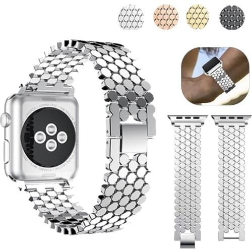For Apple Watch Band Stainless steel strap Series 5 4 3 2 38MM 42MM Replacement Strap For iwatch 40MM 44MM Watch Accessories