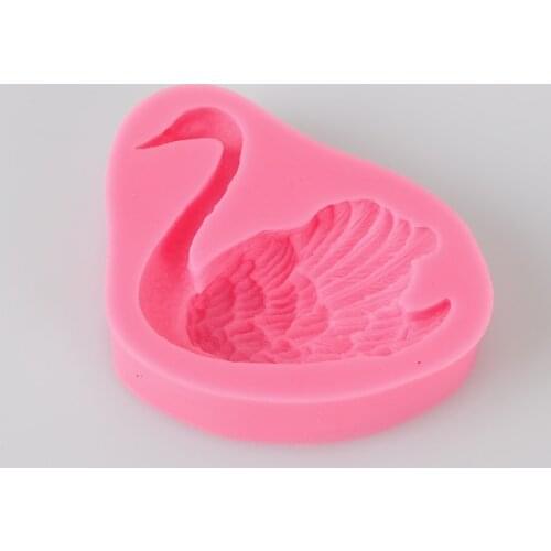 3D Swan Fondant Silicone Molds for Cake Decorating Sugar Candy Mold Christmas Cake Design Cortadores De Fondant Tools