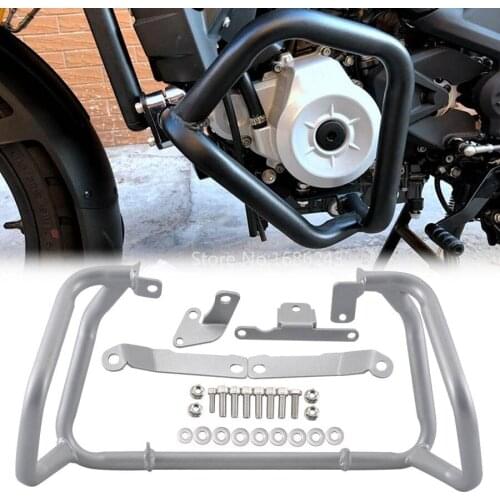 Motorcycle Bumper Lower Highway Crash Bar Extensions Engine Guard Protector For BMW G310GS G310R 2017 2018 17 18 Silver