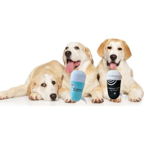 Funny Cute Plush Dog Toys with Squeaker - Parody Dog Toy 2 pcs Plush Bottle Toys For Pet