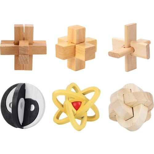 Stellar Kong Ming Lock Block Lu Ban Lock Block 3D Wooden Interlocking Puzzles Game Brain Game Education Toy For Adults Kid