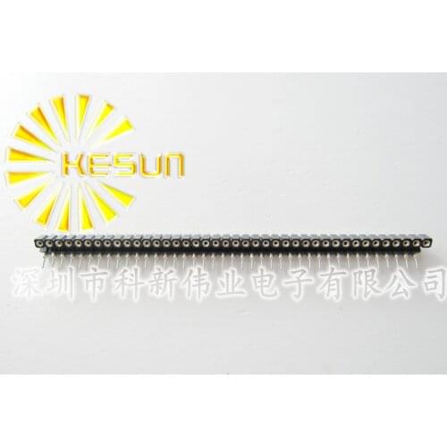 10PCS x 40P 1*40 Pin 2.54MM Round Female Pin Header connector ROHS Crystal socket DS18B20 socket