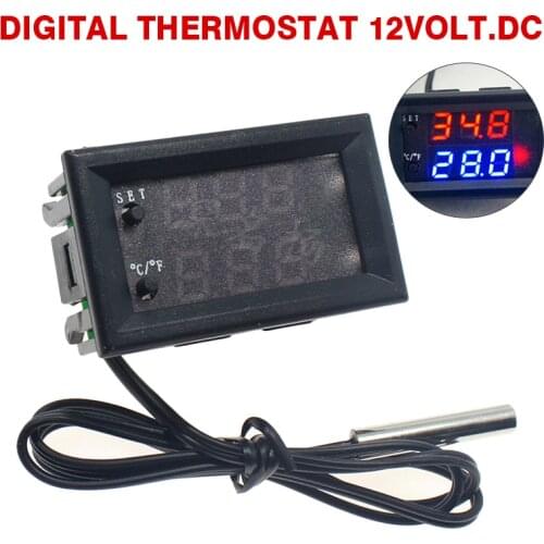 12V Digital LED Microcomputer Thermostat Controller Switch Temperature Sensor Temperature Instruments