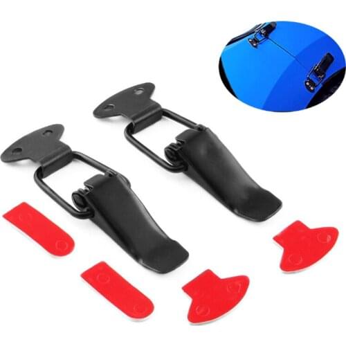 2 Pcs Car Truck Hood Clip Hasp Car Bumper Security Hook Quick Release Fasteners Lock Clip Kit for Racing Auto Accessories