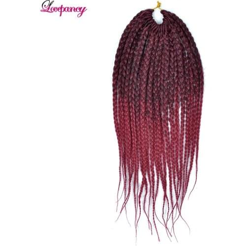 22Strands/Pack Box Braids Synthetic Twist Hair Extensions Crochet Hair Braids Ombre Blonde Braiding Hair Crochet Braid Hair