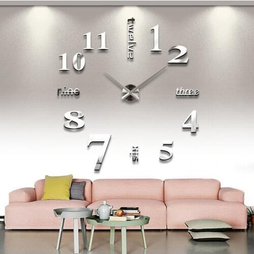 3d Diy New Hot Quartz Sale Quiet Wall Clock Interesting Clock Roman Numeral Art Sticker Watch Home Decoration