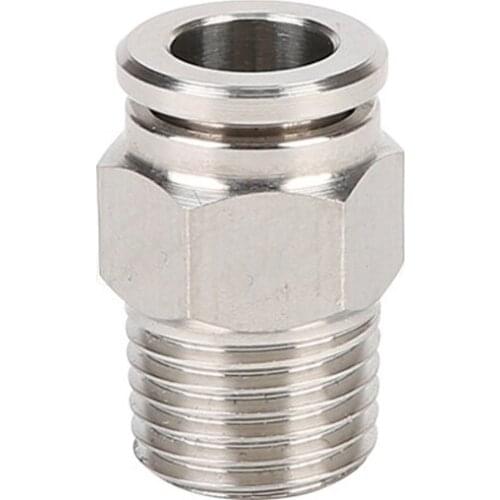 60 PCS 1/4" NPT Male Pneumatic 304 Stainless Steel Push In Quick Connector Release Air Fitting Plumbing