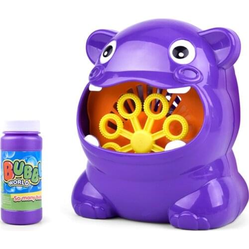 Cute Animal Automatic Bubble Machine Soap Bubble Blower Baby Bath Toy Bubble Outdoor Kids Toys For Children