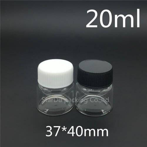 Free shipping 12pcs 37*40mm 20ml screw neck glass bottle with Plastic cap for vinegar or alcohol,carft/storage candy bottle