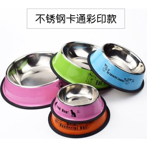 2020 Pet Bowl Big Stainless Steel Dog Bowl Antiskid Cat Feeder