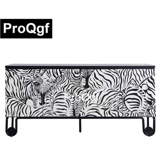 Kfsee 1Pcs A Set ins Prodgf Artist Zebra Sideboard Luxury Kitchen Cabinet