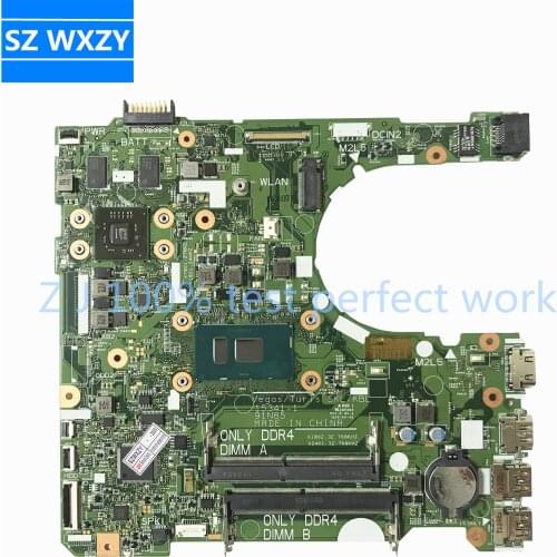 For DELL Inspiron 3568 Laptop Motherboard With SR2ZV i7-7500u CPU DDR4 15341-1 91N85 CN-0TR3JC 0TR3JC R5 M330 MB 100% Tested