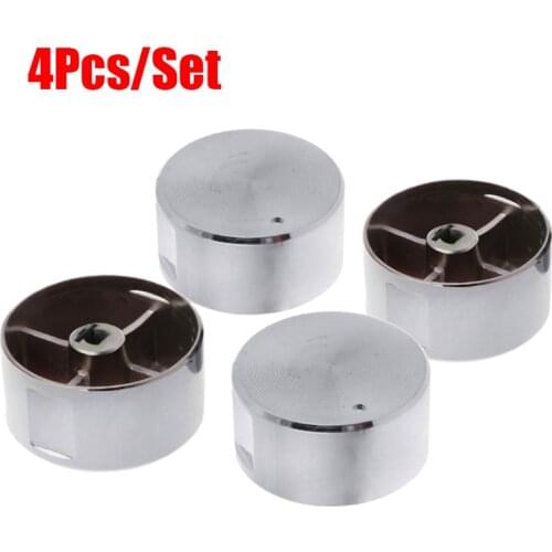 4PCS Metal Gas Stove Knob Switch Gas Stove Burner Accessories Kitchen Parts Replacement Rotary Switch Round Knobs