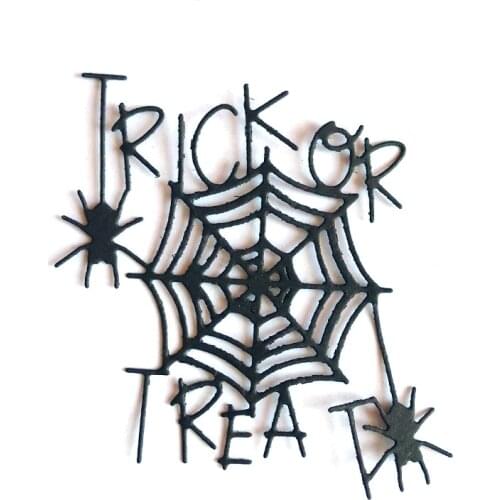 Miss Vintage 2021 New Halloween Spider Net Letter Metal Cutting Dies Stencils Scrapbooking Die Cuts For Paper Crafting