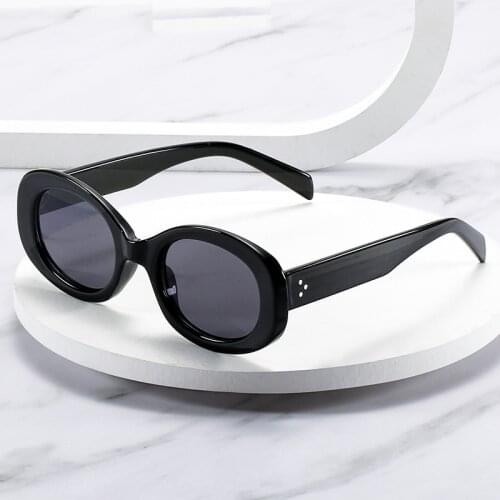 Fashion Oval Sunglasses Women Summer Outdoor Sun Glasses Black UV400 Oculos De Sol
