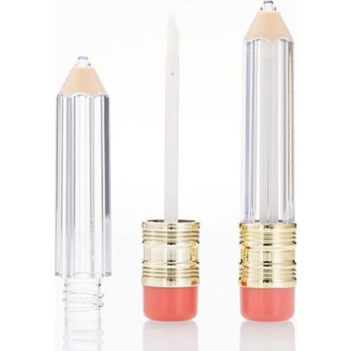 New 1 pc Empty Lip Gloss Tube Container Clear Lip Balm Tubes Pencil Shape Lipstick Refillable Bottles Lipgloss Packing Bottles