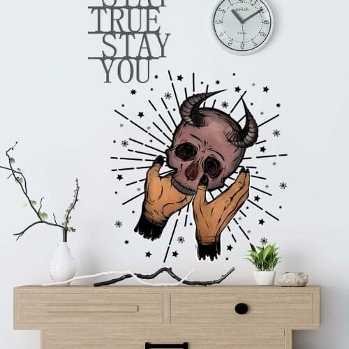 New Design 1pcs PVC New Halloween Zom-bie Wall Stickers 3d Broken Wall Halloween Wall Stickers Home Accessory