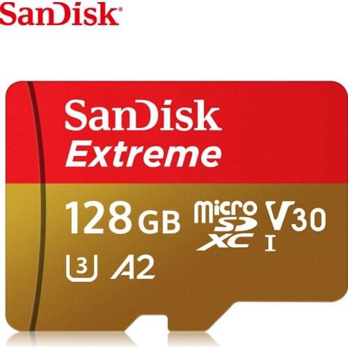Original SanDisk Extreme Micro SD Card 64GB 128GB 256GB Trans Flash Memory Card U3 A2 SDXC V30 TF Card Microsd For Phone/Camera