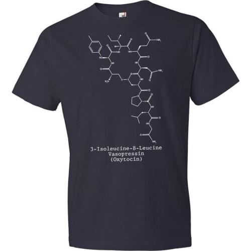 Oxytocin Molecule T-Shirt Science Oxytocin T-Shirt Oxytocin Hormone Neuropeptide In Summer of 2019 Pop Cotton Man Funny T-Shirt