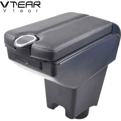Vtear For Dacia Renault Sandero Armrest Interior Center Console Storage Box Arm Rest Car-styling Decoration Accessories Parts