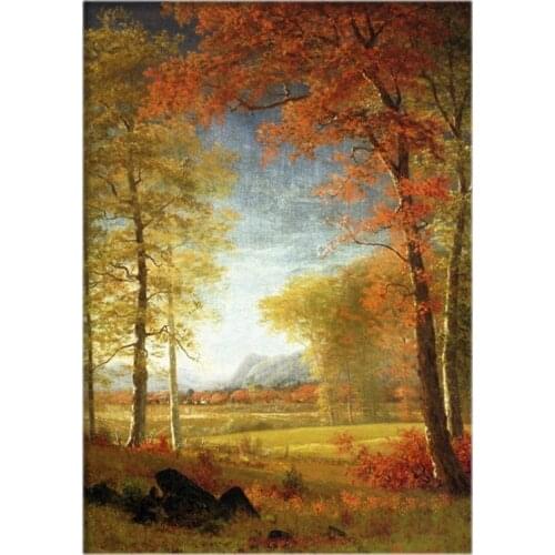 Full Embroidery Counted Cross Stitch Kits Needlework - Crafts 14 ct Aida DIY Arts Handmade Decor Autumn in America Oneida County