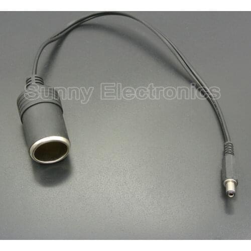 High Quality 12V Female Car Cigarette Lighter Socket Plug Connector Charger Cable Adapter DC 5.5 * 2.1mm 5A Amper