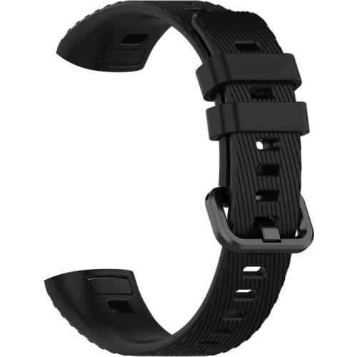Silicone Watchband Wrist Strap Belt Replacememt Elaborate Manufacture Prolonged Durable for Huawei Band 4 Pro TER-B29S
