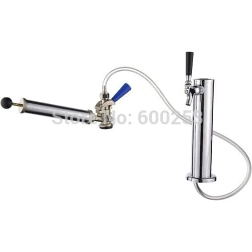 US Sankey Beer Keg PumpBeer machine accessories one way stainless steel beer tower with keg coupler and air pump