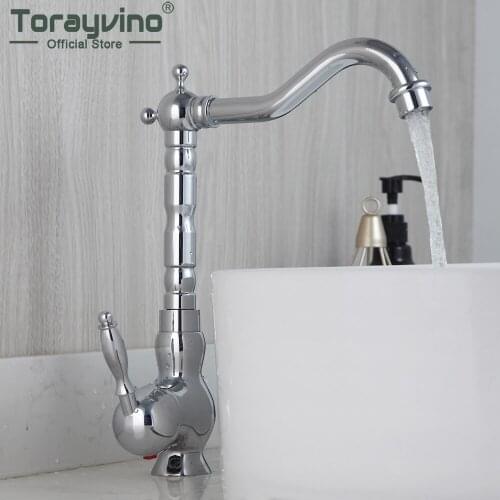 Bathroom basin faucet brass torneira banheiro Bamboo shape tap Rotatable chrome bath faucets hot & cold mixer deck mounted taps