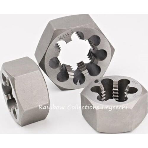 High quality 1pcs Carbon steel Thread Cutting Hexagonal Dies M24/26/27/28/30/33/36, Standard tooth /Fine teeth