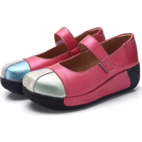 New National Style Summer 2020 Women Outdoor Ladies Shoes Patchwork Platform-Bottom Heel Shoes Strap Casual Shoes