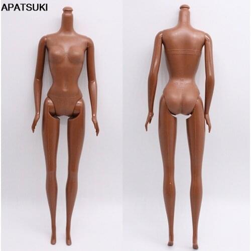 1/6 5 Jointed DIY Movable Chocolate Naked Doll Body For 11.5" Doll House DIY Body Without Head 1:6 Doll Accessories Kids Toy