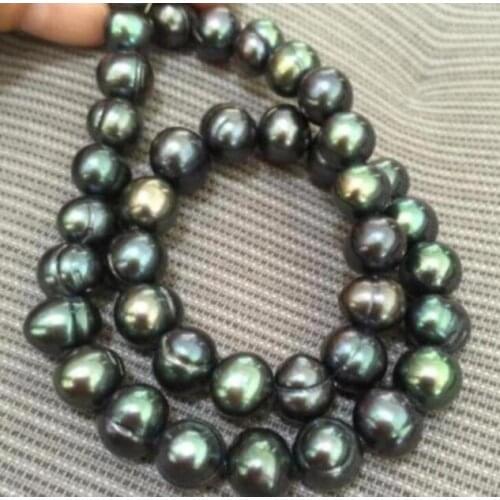 10-11 black Freshwater Pearl Loose Beads Strand 14.5"