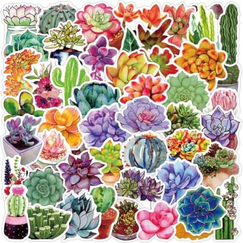 50Pcs/lot Succulent Cactus Mini Paper Sticker Decoration Stickers DIY for Craft Diary Scrapbooking Planner Kawaii Label Sticker