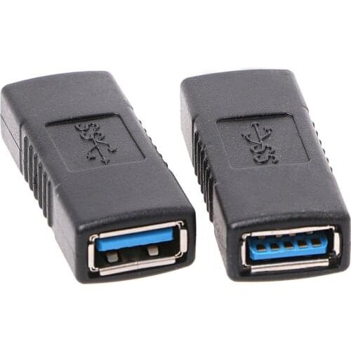 2Pcs Usb 3.0 Type A Female To Female Adapter Coupler Gender Changer Connector