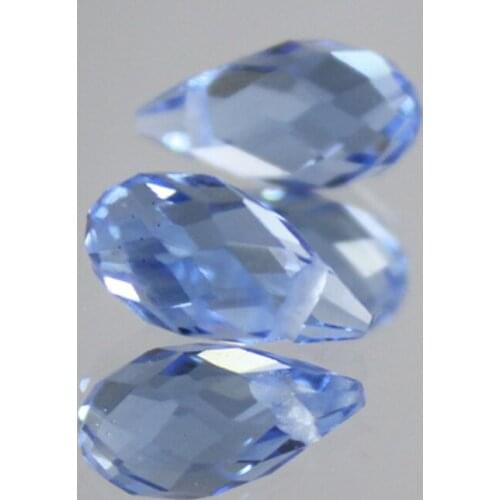 50pcs 6x12MM Clear Oval Faceted Czech Crystal Beads With Hole Briolette Teardrop Glass Beads For Jewelry Making DIY