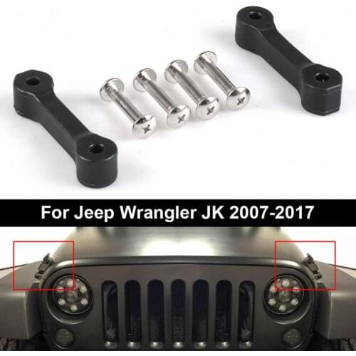 70% Dropshipping!!2Pcs Hood Latch Modified Parts Metal Hood Bonnet Locking Latch Kit for Jeep Wrangler JK 2007-2017
