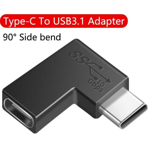 Type C To Usb Adapter 90 Degree Angle 10Gbps GEN2 High Speed USB3.1 Male To USB C Female Converter Adapter For Laptop