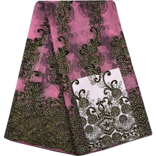 African Lace Fabric 2018 Embroidered French Laces Fabric High Quality French Tulle Lace Fabric For Wedding Party Dress A697