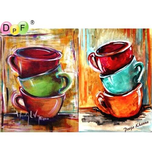 DPF 5D full Round Diamond painting Kitchen bowl kit diamond Mosaic Cross Stitch Diamond Embroidery Needlework home decor crafts